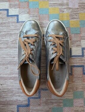 Naturalizer Metallic Silver Sneakers